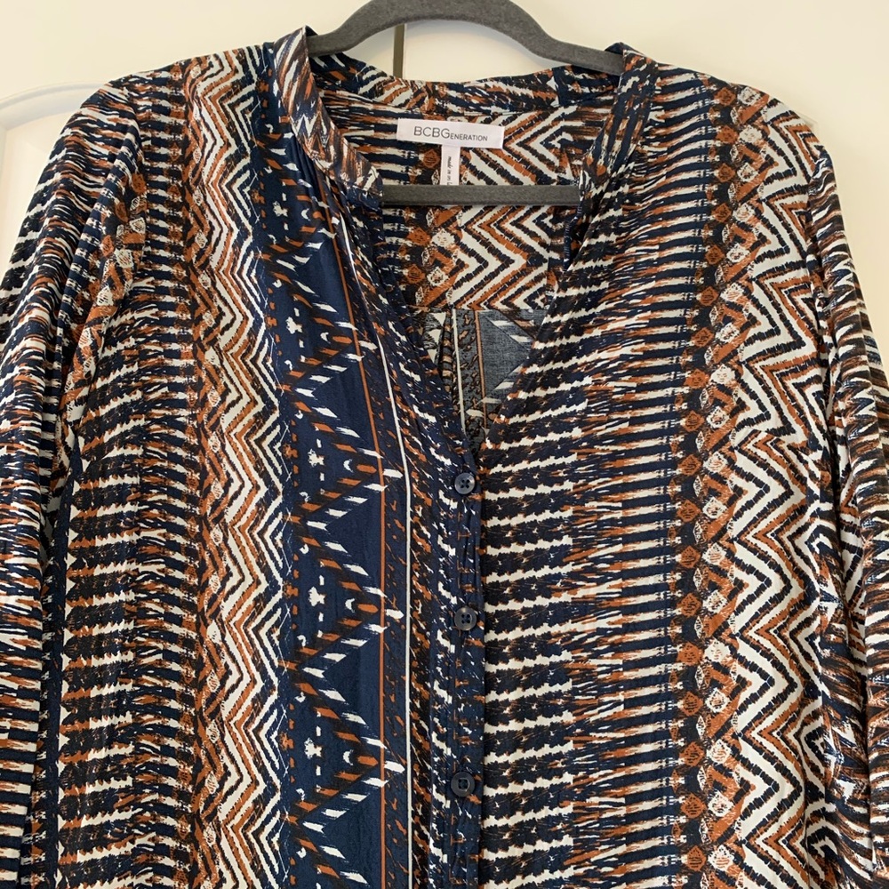 BCBGeneration Aztec Button-Front Dress - Picture 3 of 4